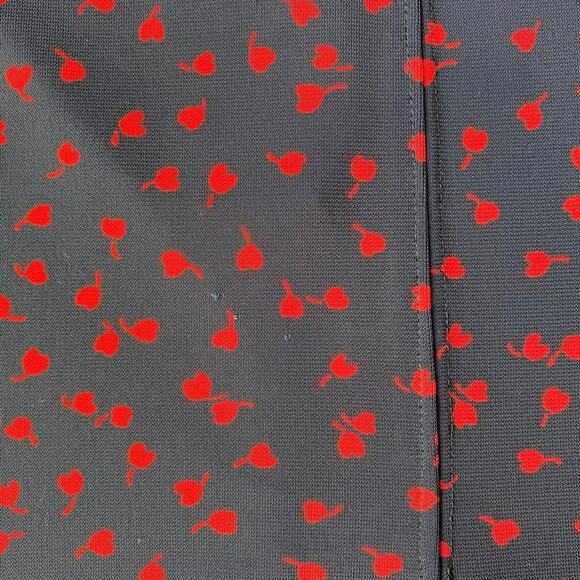 NEW Talbots Navy Cherry Heart Mini Skirt Size 2 Romantic Valentine's Day - Picture 4 of 11